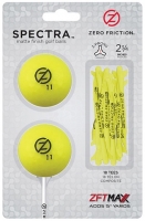Zero Friction: Pack 2 Bolas + Tees Neon Amarillo - 